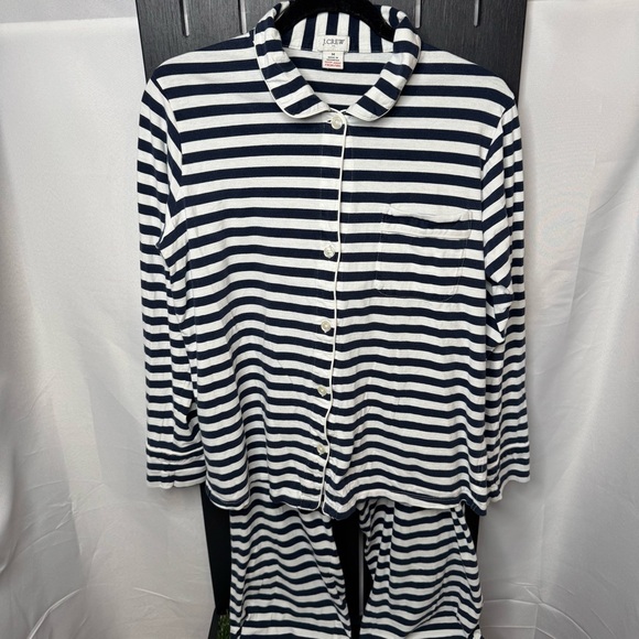 J. Crew Navy and White Striped Pajama Set - Picture 2 of 6